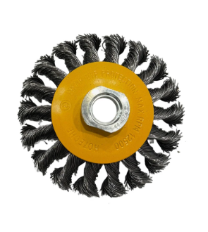 CEPILLO ACERO REDONDO P/ ESMERILADORA 4” C/ TUERCA